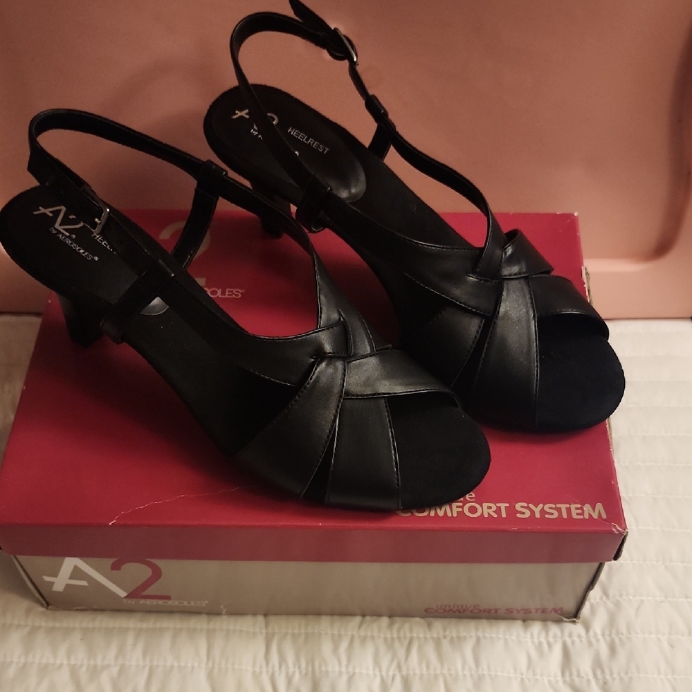 A2 By Aerosoles Women's Elegant Black Sandals
